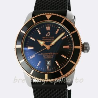 Breitling Superocean 46mm Men's UB201012 Silver-tone Black Dial