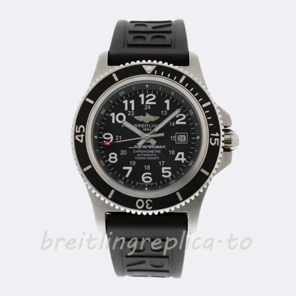 Breitling Superocean A17365-K Men's 46mm Silver-tone Black Dial