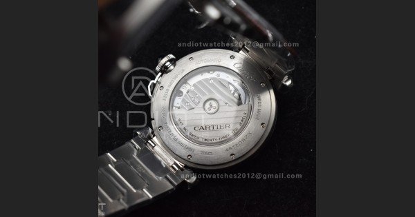 BVF Cartier Pasha Ladies Made 1:1 like the Genuine White Dial on SS Bracelet