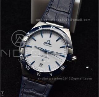 Constellation Blue Ceramic SS VSF 1:1 Best Edition White Dial on Blue Gummy Strap A8900 Super Clone