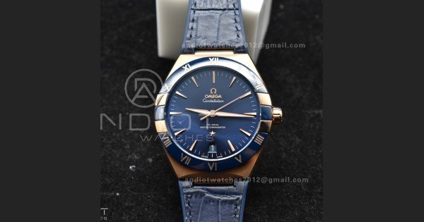 Constellation Blue Ceramic YG VSF 1:1 Best Edition Blue Dial On Blue Gummy Strap A8900 Super Clone