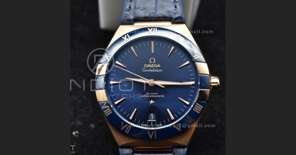 Constellation Blue Ceramic YG VSF 1:1 Best Edition Blue Dial On Blue Gummy Strap A8900 Super Clone