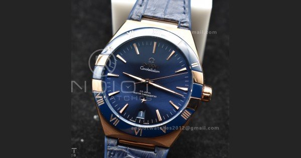Constellation Blue Ceramic YG VSF 1:1 Best Edition Blue Dial On Blue Gummy Strap A8900 Super Clone