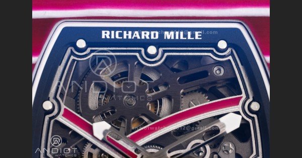 Custom Made RM67-02 Mutaz Essa Red NTPT on White Nylon strap CRMA7 Clone