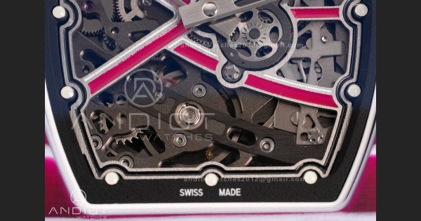 Custom Made RM67-02 Mutaz Essa Red NTPT on White Nylon strap CRMA7 Clone