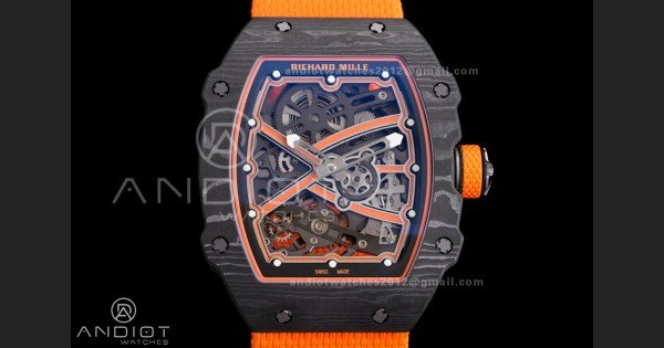Custom Made RM67-02 NTPT Lando Norris on Orange Nylon strap CRMA7 Clone