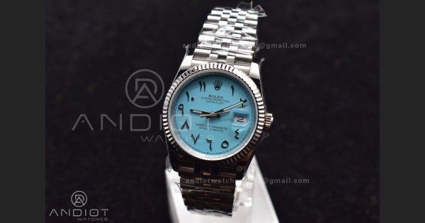 DateJust 36 126234 DIWF 1:1 Best Edition 904L Steel Tiffany Blue Dial Arabic Marker on Jubilee Bracelet SA3235