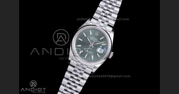 DateJust 36 SS 126200 VSF 1:1 Best Edition 904L Steel Green Dial on Jubilee Bracelet VS3235