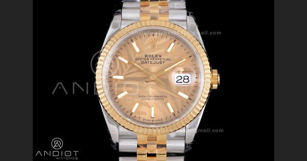 DateJust 36 SS 126233 VSF 1:1 Best Edition 904L Steel YG Leaves Dial on Jubilee Bracelet VS3235