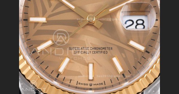 DateJust 36 SS 126233 VSF 1:1 Best Edition 904L Steel YG Leaves Dial on Jubilee Bracelet VS3235