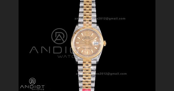 DateJust 36 SS 126233 VSF 1:1 Best Edition 904L Steel YG Leaves Dial on Jubilee Bracelet VS3235