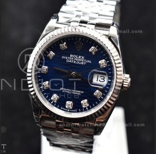 DateJust 36 SS 126234 VSF 1:1 Best Edition 904L Steel Blue Diamond Dial On Jubilee Bracelet VS3235