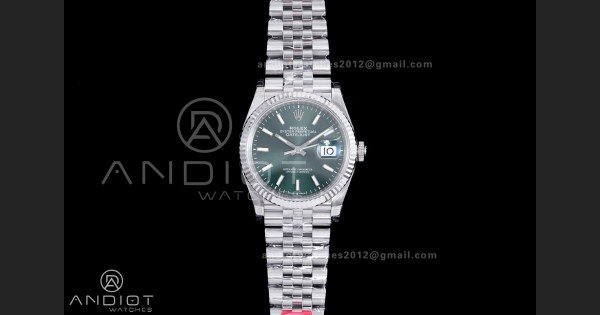 DateJust 36 SS 126234 VSF 1:1 Best Edition 904L Steel Green Dial on Jubilee Bracelet VS3235