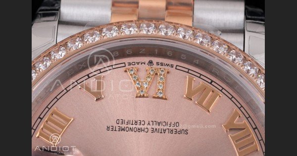 DateJust 36 SS 126281rbr VSF 1:1 Best Edition 904L Steel RG Roman Dial on Jubilee Bracelet VS3235