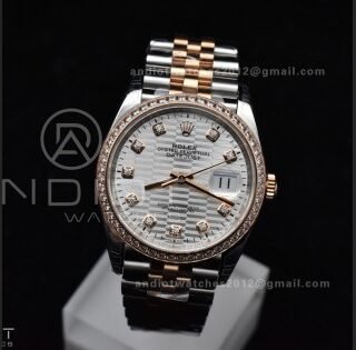 DateJust 36 SS 126281rbr VSF 1:1 Best Edition 904L Steel Silver Textured Dial on Jubilee Bracelet VS3235