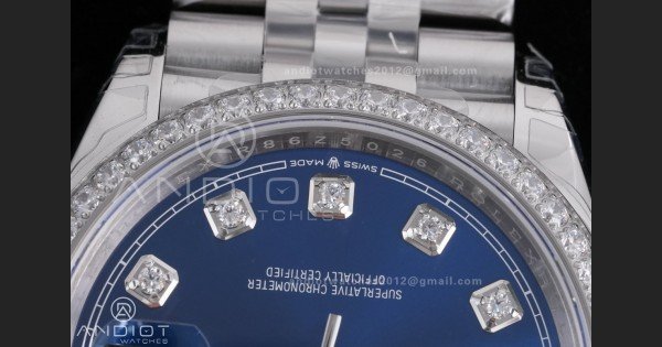 DateJust 36 SS 126284 VSF 1:1 Best Edition 904L Steel Blue Diamonds Dial & bezel on Jubilee Bracelet VS3235