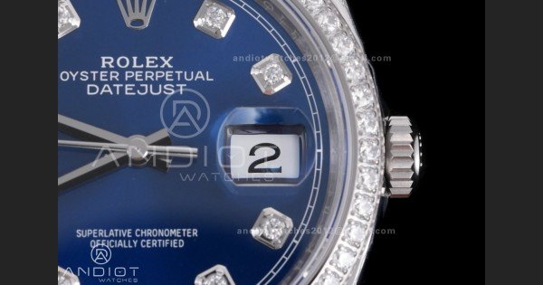 DateJust 36 SS 126284 VSF 1:1 Best Edition 904L Steel Blue Diamonds Dial & bezel on Jubilee Bracelet VS3235