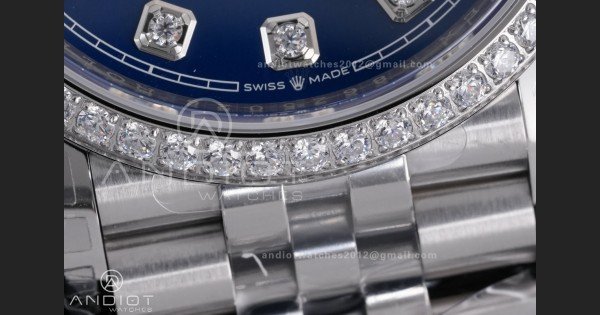 DateJust 36 SS 126284 VSF 1:1 Best Edition 904L Steel Blue Diamonds Dial & bezel on Jubilee Bracelet VS3235