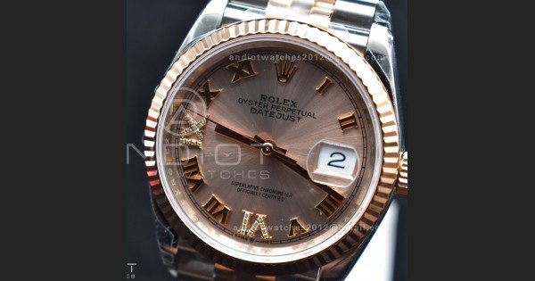 DateJust 36 SS/RG 126231 VSF 1:1 Best Edition 904L Steel RG Dial on Jubilee Bracelet VS3235