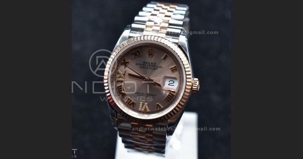 DateJust 36 SS/RG 126231 VSF 1:1 Best Edition 904L Steel RG Dial on Jubilee Bracelet VS3235