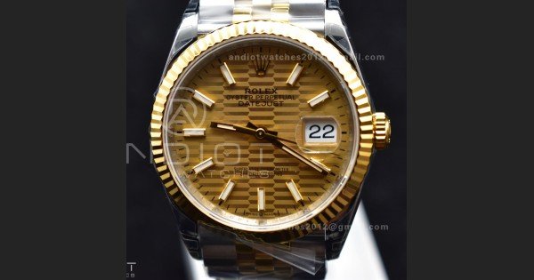 DateJust 36 SS/YG 126231 VSF 1:1 Best Edition 904L Steel Gold Textured Dial on Jubilee Bracelet VS3235