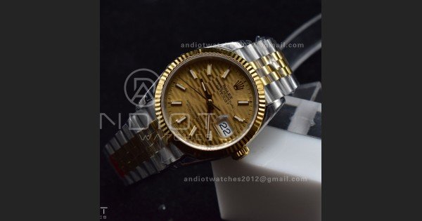 DateJust 36 SS/YG 126231 VSF 1:1 Best Edition 904L Steel Gold Textured Dial on Jubilee Bracelet VS3235