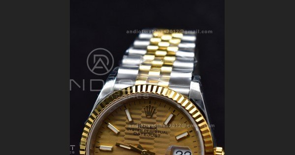 DateJust 36 SS/YG 126231 VSF 1:1 Best Edition 904L Steel Gold Textured Dial on Jubilee Bracelet VS3235