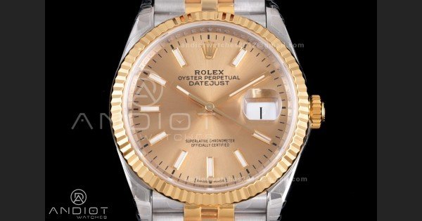 DateJust 36 SS/YG 126233 VSF 1:1 Best Edition 904L Steel YG Sitck Dial on Jubilee Bracelet VS3235