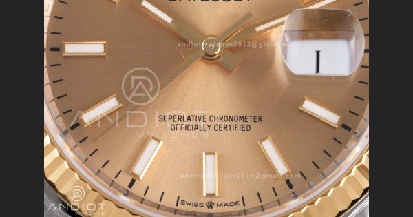 DateJust 36 SS/YG 126233 VSF 1:1 Best Edition 904L Steel YG Sitck Dial on Jubilee Bracelet VS3235