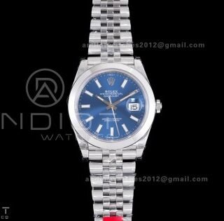 DateJust 41 126300 904L SS VSF 1:1 Best Edition Blue Dial on Jubilee Bracelet VS3235