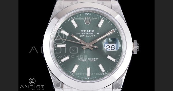 DateJust 41 126300 904L SS VSF 1:1 Best Edition Green Dial on Oyster Bracelet VS3235