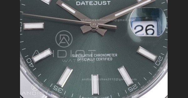 DateJust 41 126300 904L SS VSF 1:1 Best Edition Green Dial on Oyster Bracelet VS3235