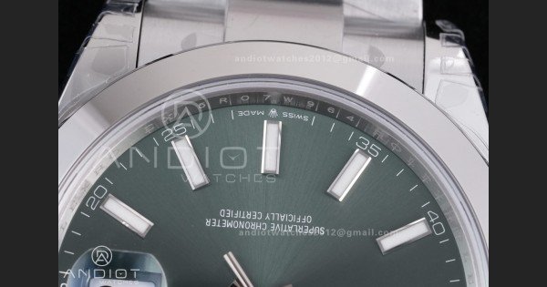 DateJust 41 126300 904L SS VSF 1:1 Best Edition Green Dial on Oyster Bracelet VS3235