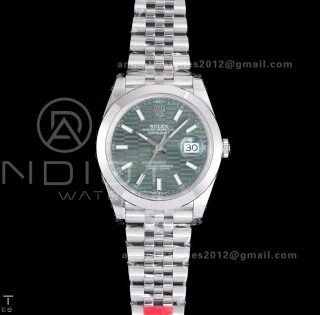 DateJust 41 126300 904L SS VSF 1:1 Best Edition Green Textured Dial on Jubilee Bracelet VS3235