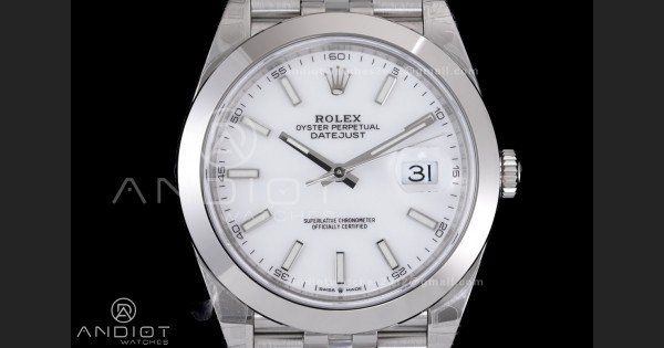 DateJust 41 126300 904L SS VSF 1:1 Best Edition White Dial on Jubilee Bracelet VS3235