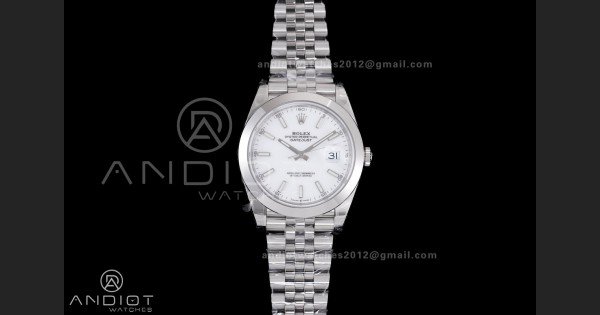 DateJust 41 126300 904L SS VSF 1:1 Best Edition White Dial on Jubilee Bracelet VS3235