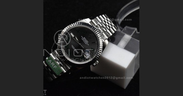 DateJust 41 126330 Wimbledon 904L SS ARF 1:1 Best Edition Gray Dial Green Roman On Jubilee Bracelet Vr3235