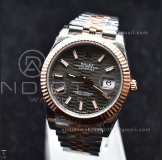 DateJust 41 126331 VSF 1:1 Best Edition 904L Steel Grey Dial On SS/RG Jubilee Bracelet VS3235