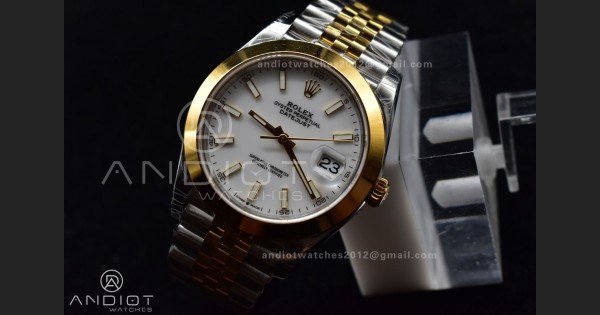 DateJust 41 126331 VSF 1:1 Best Edition 904L Steel Yellow Gold Dial On SS/YG Jubilee Bracelet VS3235