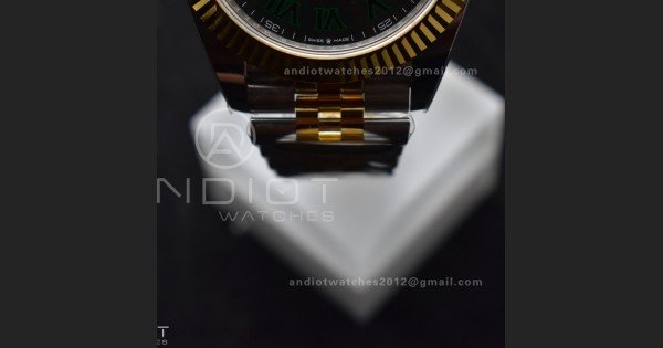 DateJust 41 126333 SS/YG ARF 1:1 Best Edition 904L Steel Gray Green Roman Dial on SS/YG Jubilee Bracelet SH3235 (Gain Weight)