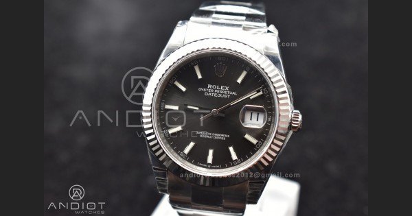 DateJust 41 126334 904L SS VSF 1:1 Best Edition Grey Dial on Oyster Bracelet VS3235