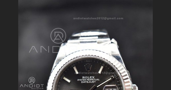DateJust 41 126334 904L SS VSF 1:1 Best Edition Grey Dial on Oyster Bracelet VS3235