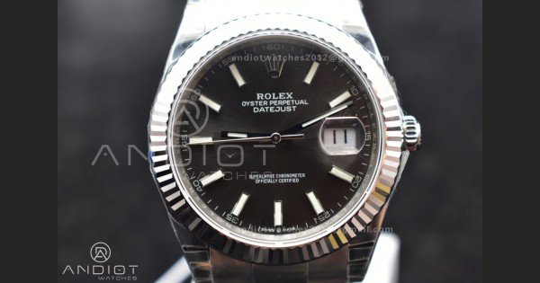 DateJust 41 126334 904L SS VSF 1:1 Best Edition Grey Dial on Oyster Bracelet VS3235