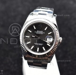 DateJust 41 126334 904L SS VSF 1:1 Best Edition Grey Dial on Oyster Bracelet VS3235