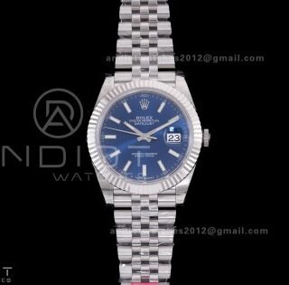 DateJust 41 126334 904L SS VSF 1:1 Best Edition V2 Blue Dial On Jubilee Bracelet DD3235