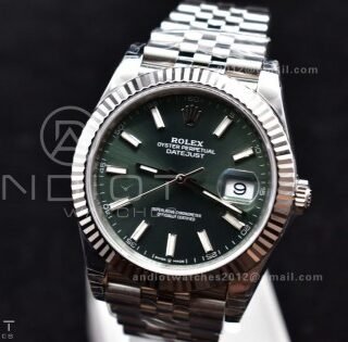 DateJust 41 126334 VSF 1:1 Best Edition 904L Steel Green Stick Dial on Jubilee Bracelet VS3235