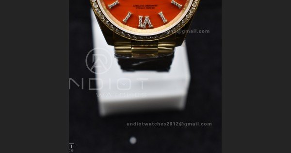 Day Date 36 YG RAF 1:1 Best Edition Red Carnelian Dial on YG Bracelet A2836