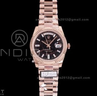 Day Date 40 RG 228235 QF 1:1 Best Edition Eisenkiesel Dial on President Bracelet A2836 (Gain Weight)