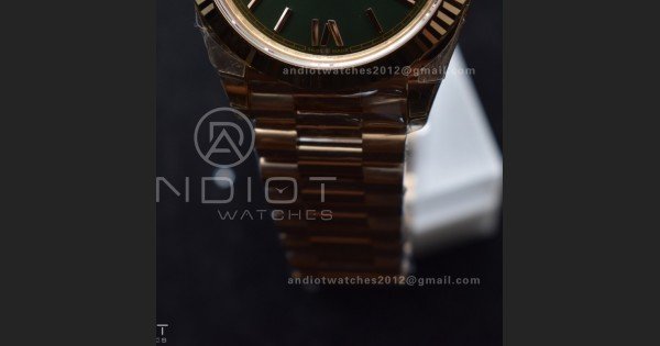Day Date 40 RG 228235 THBF 1:1 Best Edition Green Roman Dial on President Bracelet VR3255 V3 (Gain Weight)