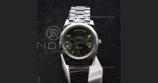 Day Date 40 SS 228239 THBF 1:1 Best Edition Green Roman Dial on President Bracelet VR3255 V3 (Gain Weight)